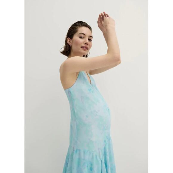 Hatch Dresses & Skirts - NEW $328 HATCH The Anette Flowy Blue Floral Midi Dress